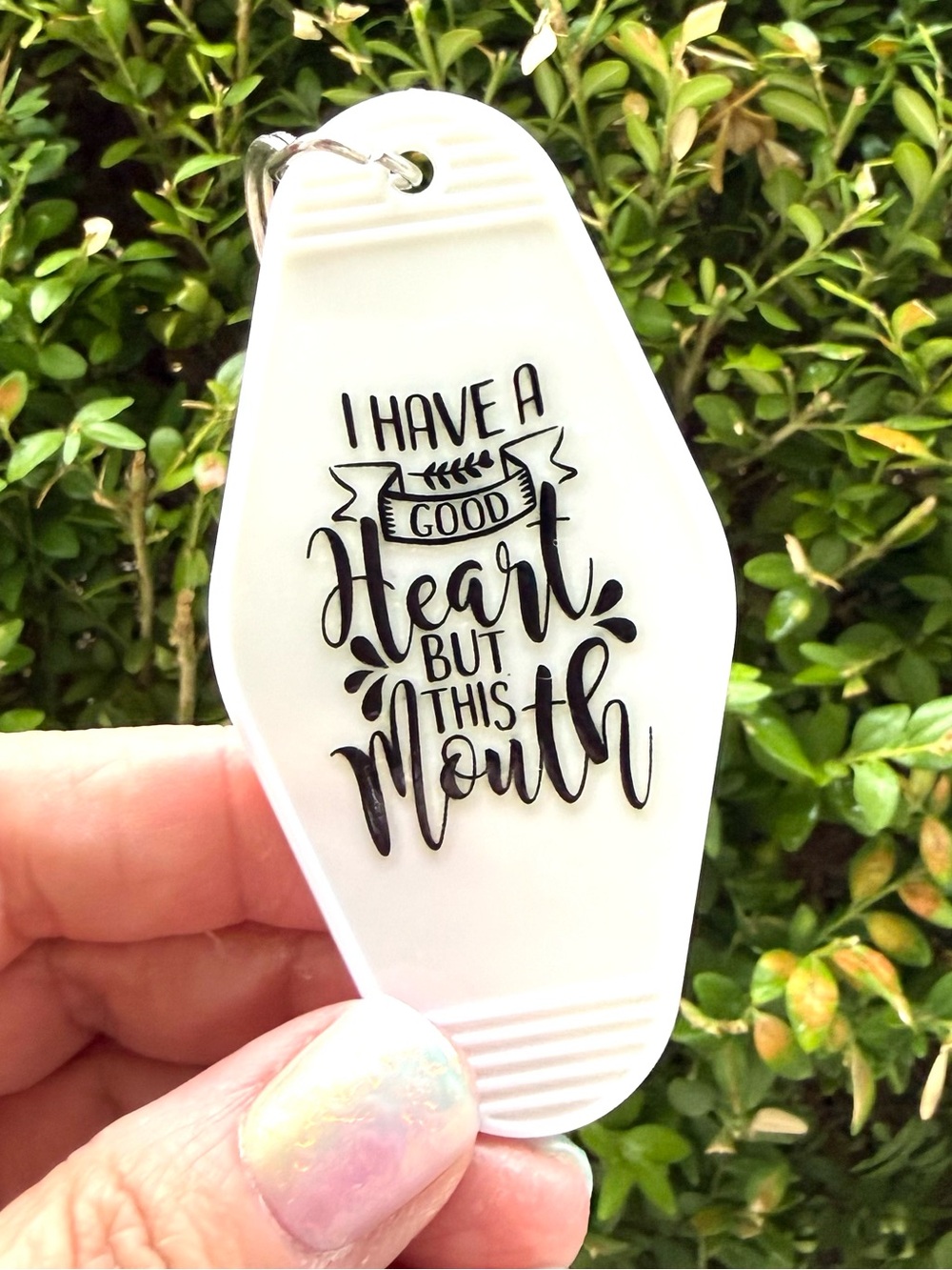 Vintage style motel key 3.5” keychain sarcastic funny gift idea